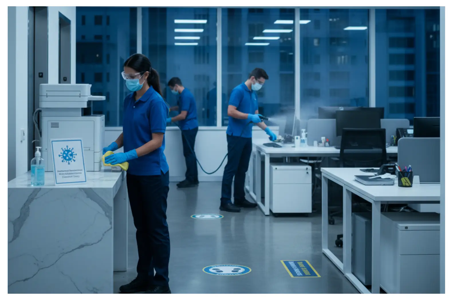 Prestige Cleaning Crew, Sanitization.